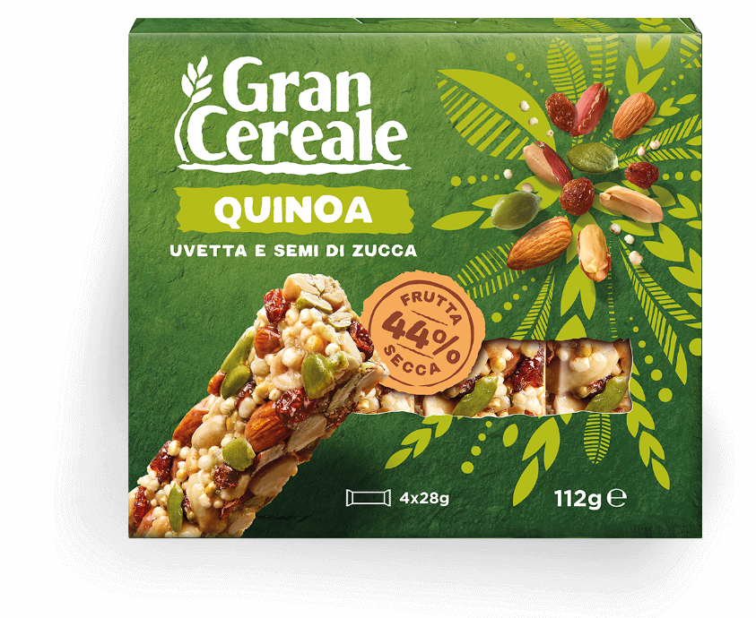 Quinoa, uvetta e semi di zucca